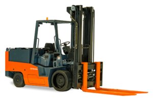 Studio photo of forklift