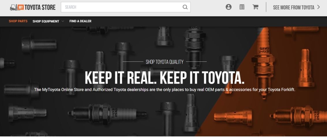 Una imagen tomada del sitio web de My Toyota Store