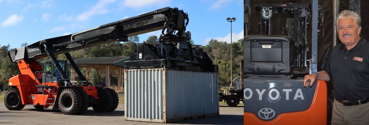 Chariot de manutention de conteneurs chargé vendu à la base militaire d’Hawaï par TMHNC