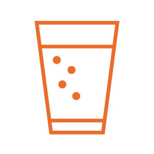 beverage icon in orange