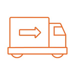 freight icon in orange