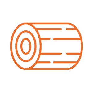 lumber icon in orange