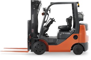 Studio shot of forklift Mid IC Cushion with white background