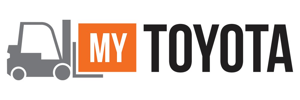 Logo MyToyota en lettres noires avec boîte orange